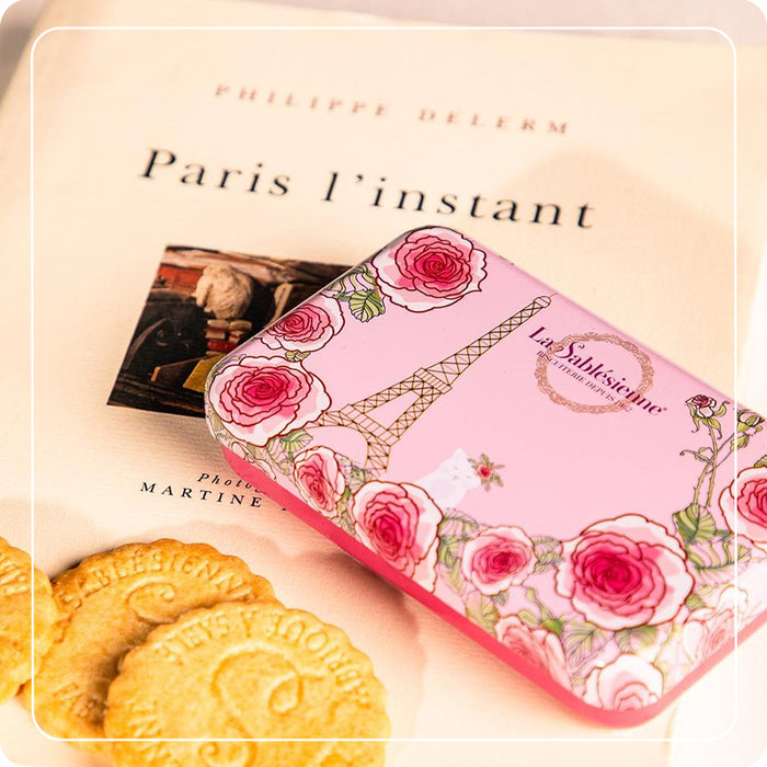 Scatolina "Un matin à Paris" con biscotti al caramello salato 35g