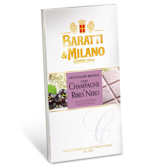 Tavoletta Cioccolato Bianco, Champagne e Ribes 75g