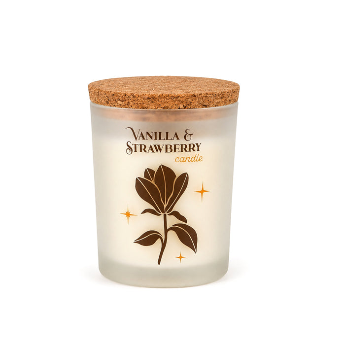 Candela in box legno "Vaniglia e Fragola" 70g