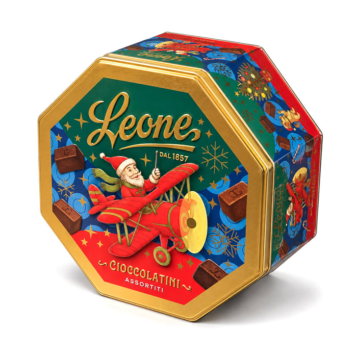 Cappelliera "Natale Leone" con cioccolatini 450g