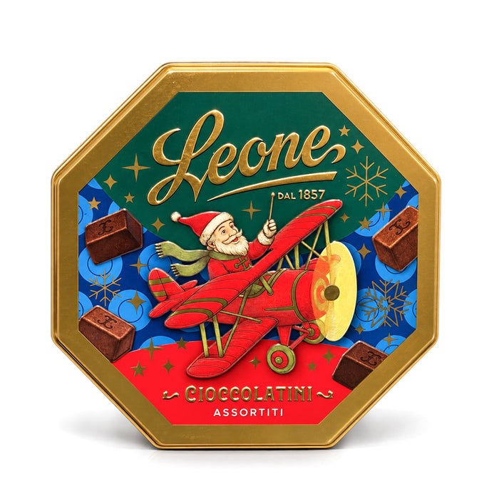Cappelliera "Natale Leone" con cioccolatini 450g