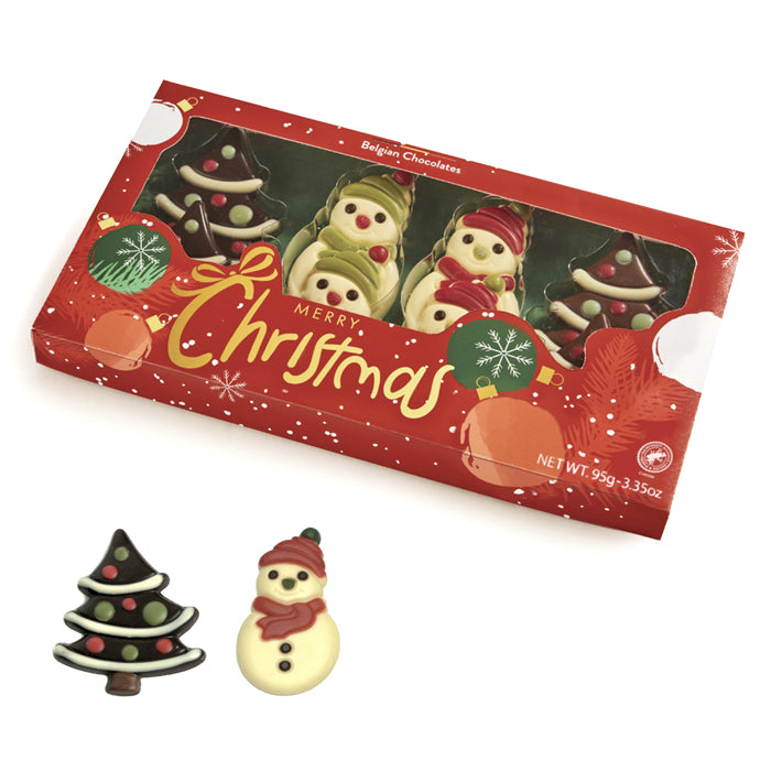Soggetti Natalizi di cioccolato 95g (Alberelli e Pupazzi)
