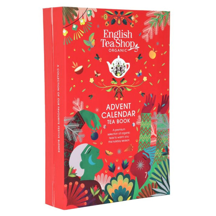 Calendario dell'Avvento "Tea Book" con tè e tisane BIO (rosso)