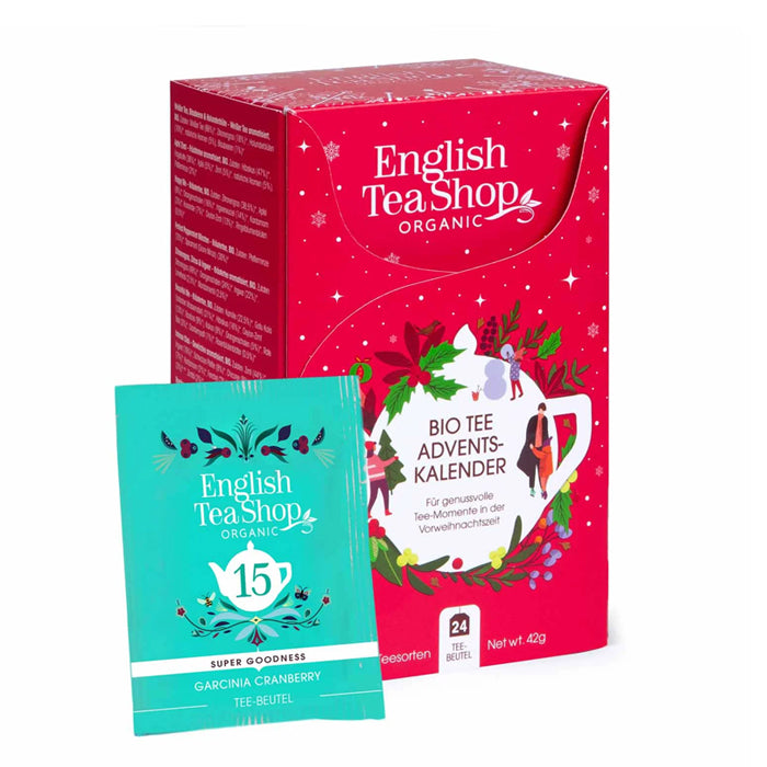 Pocket advent calendar with organic herbal teas