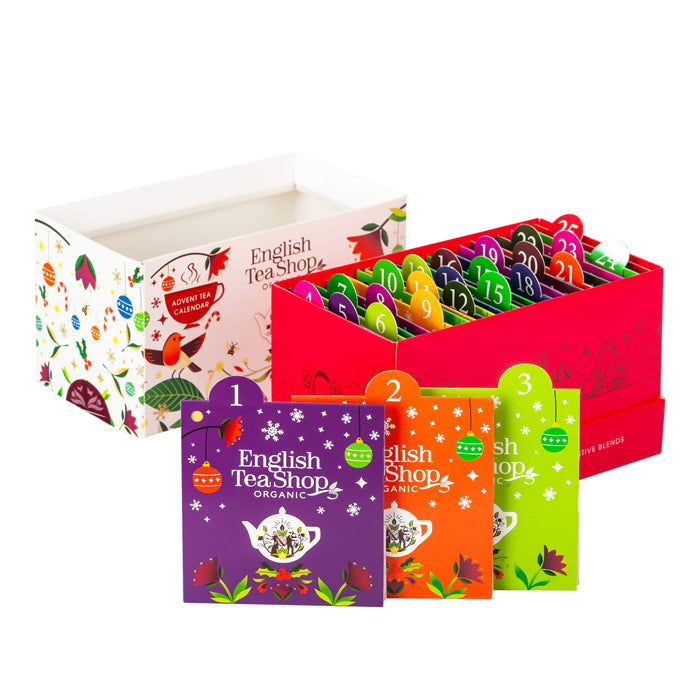 Calendario dell'Avvento "White Xmas Countdown" con tè e tisane BIO