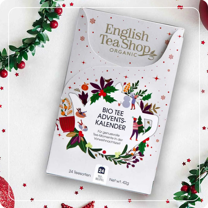 Pocket advent calendar with organic herbal teas