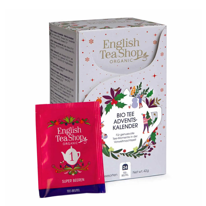 Pocket advent calendar with organic herbal teas