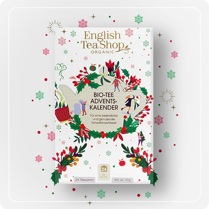 Pocket advent calendar with organic herbal teas