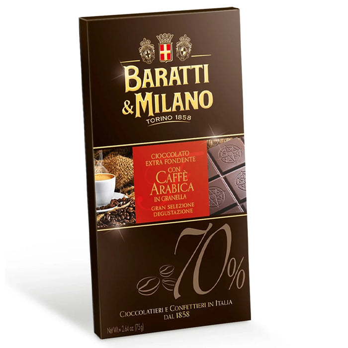 Tavoletta Extra Fondente 70% con Caffè Arabica 75g