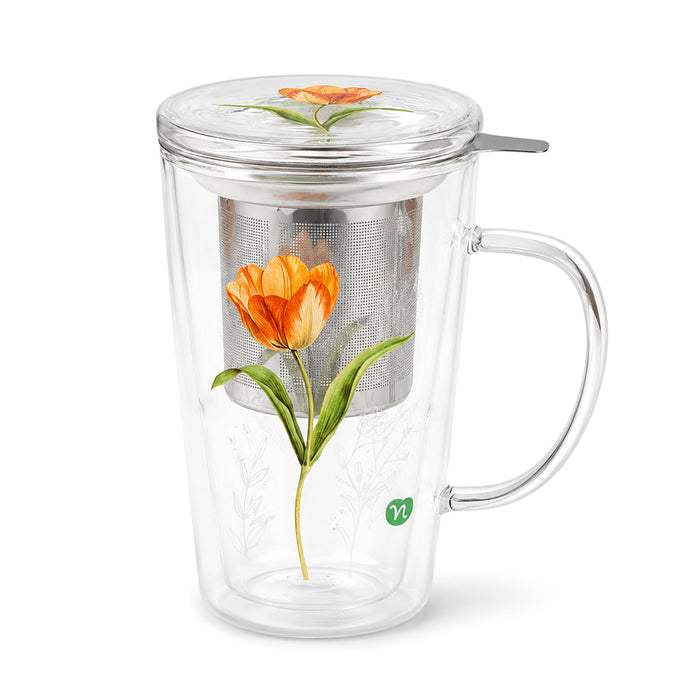 Infusiera in vetro "Tulipano Giallo" 300ml