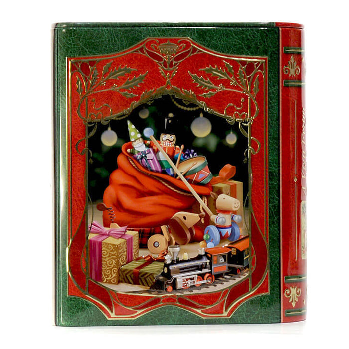 Libro di Natale "A Visit from St Nick" con Cioccolatini (verde)