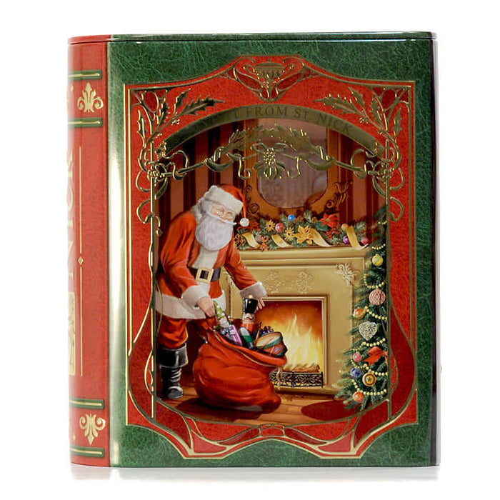 Libro di Natale "A Visit from St Nick" con Cioccolatini (verde)