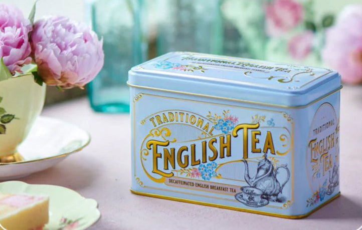 English Breakfast Tea Deteinato Latta 40 bustine