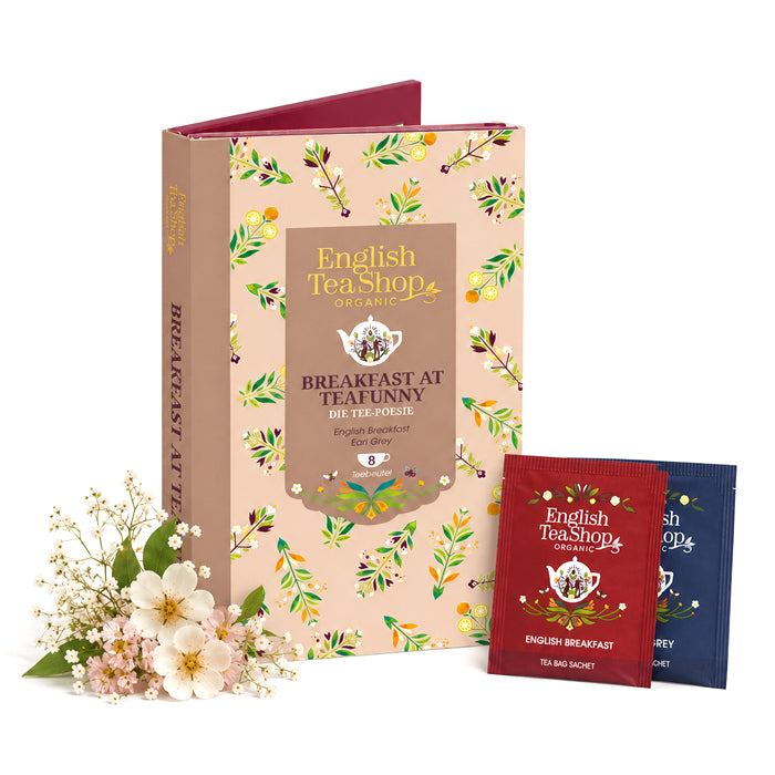 Mini Libro "Breakfast at Teafunny" con Tè Bio 8 filtri