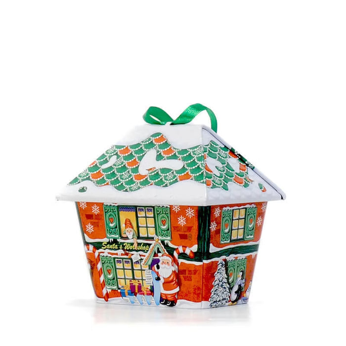 Mini casetta di Babbo Natale con cioccolatini al pistacchio