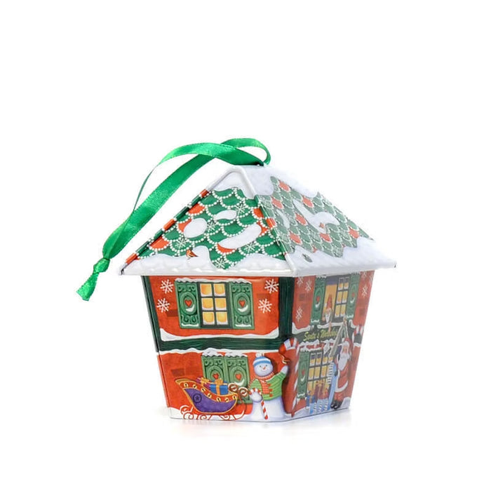 Mini casetta di Babbo Natale con cioccolatini al pistacchio