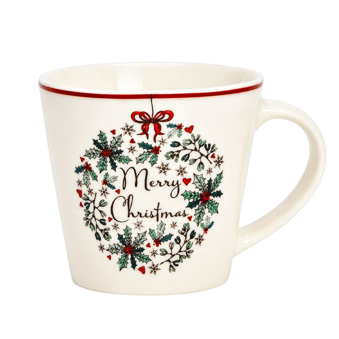 Mug Merry Christmas Wreath