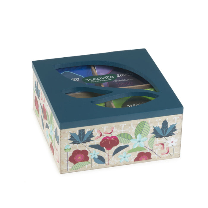 Cofanetto in Legno azzurro con 20 filtri BIO