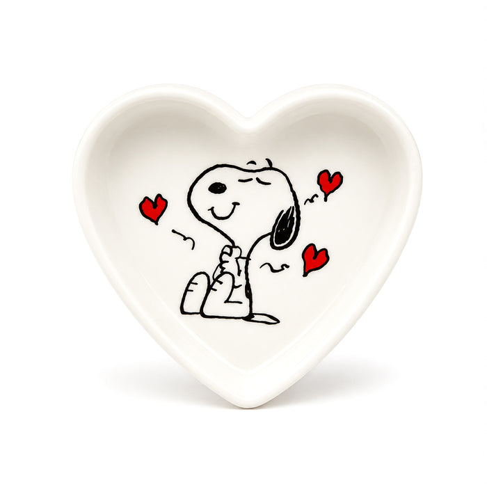 Piattino portagioie "Snoopy Love” a forma di cuore