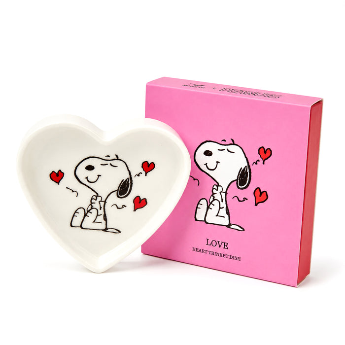Piattino portagioie "Snoopy Love” a forma di cuore