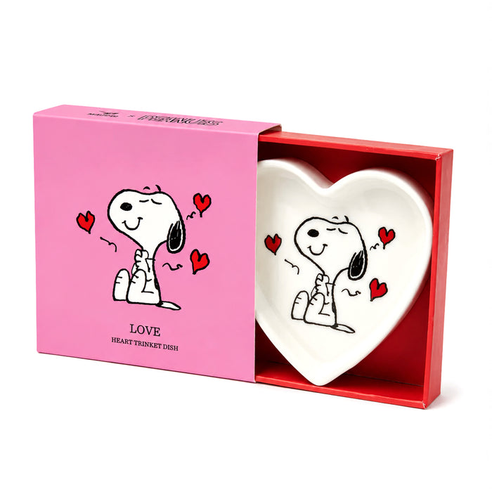Piattino portagioie "Snoopy Love” a forma di cuore