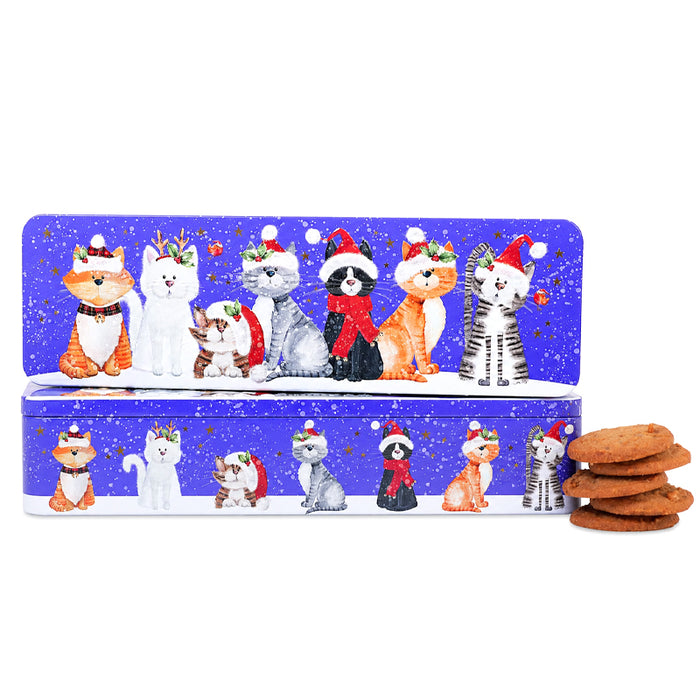 Scatola "Christmas Cats" con Biscotti allo zenzero 225g