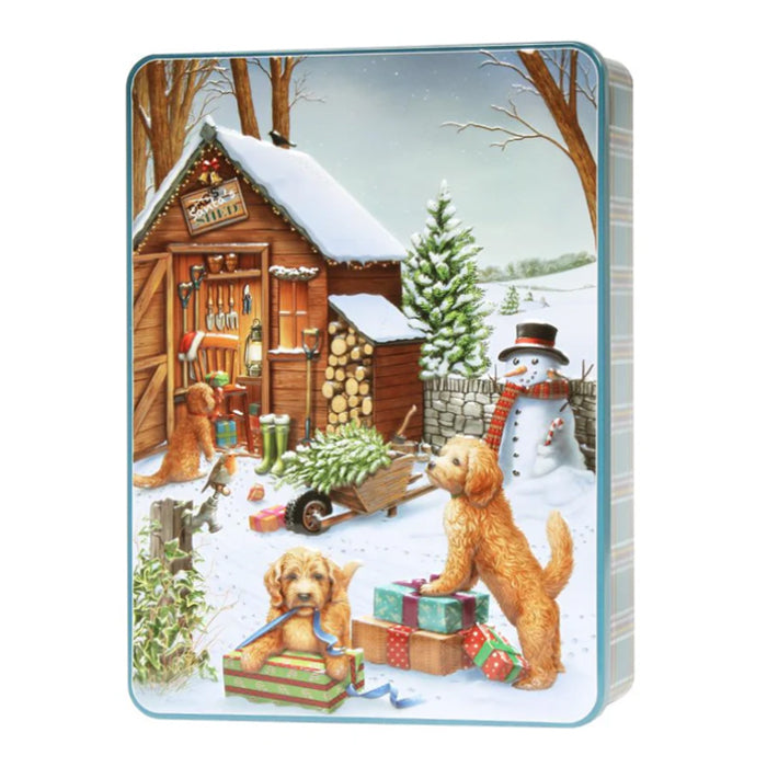 Scatola "Barboncini sulla neve" con biscotti inglesi 300g