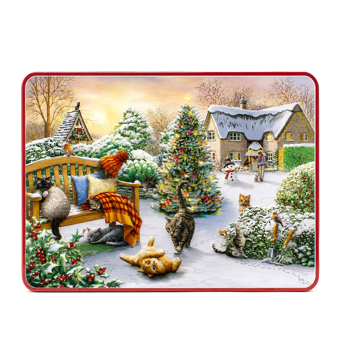Scatola "Christmas Cat Garden" con Biscotti inglesi 300g