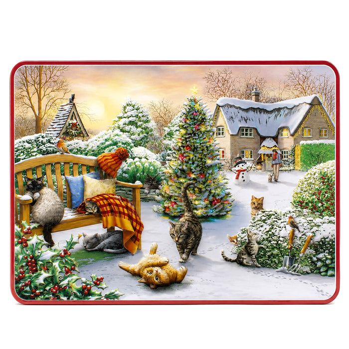 Scatola "Christmas Cat Garden" con Biscotti inglesi 300g