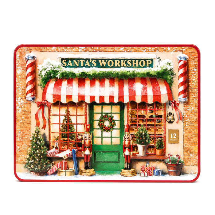 Scatola "Santa’s Workshop" con biscotti inglesi 300g