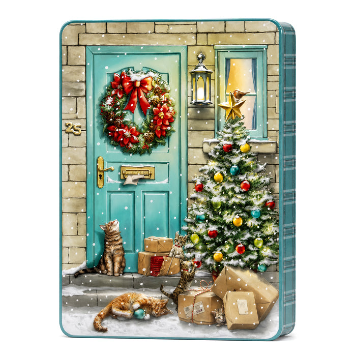 Scatola "Gattini sulla neve" con biscotti inglesi 300g