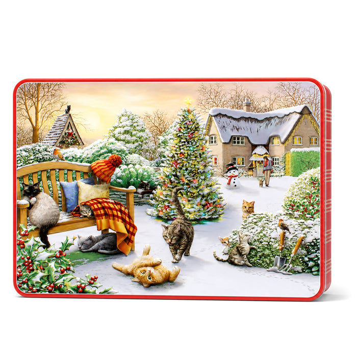 Scatola "Christmas Cat Garden" con Biscotti inglesi 300g