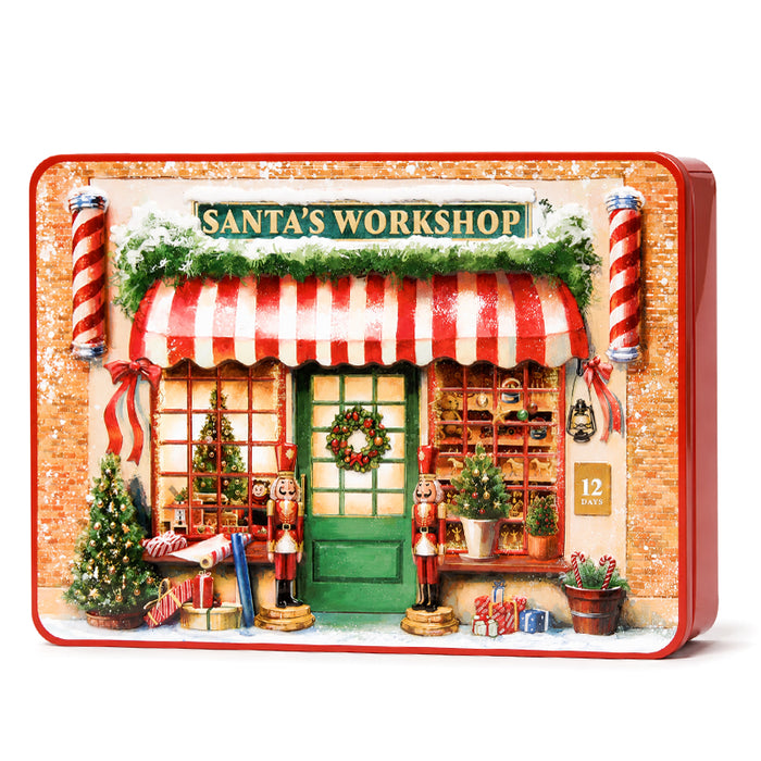 Scatola "Santa’s Workshop" con biscotti inglesi 300g