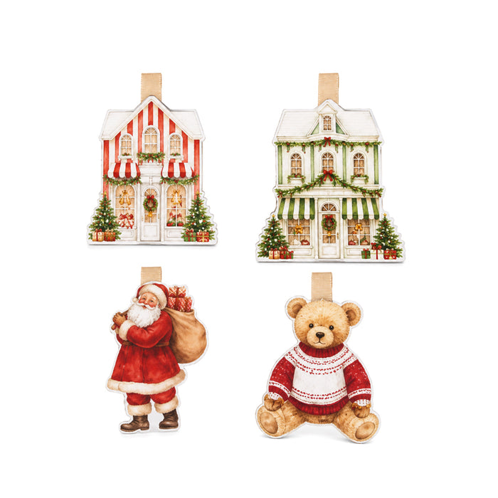 Set mollette in legno "Christmas Market"