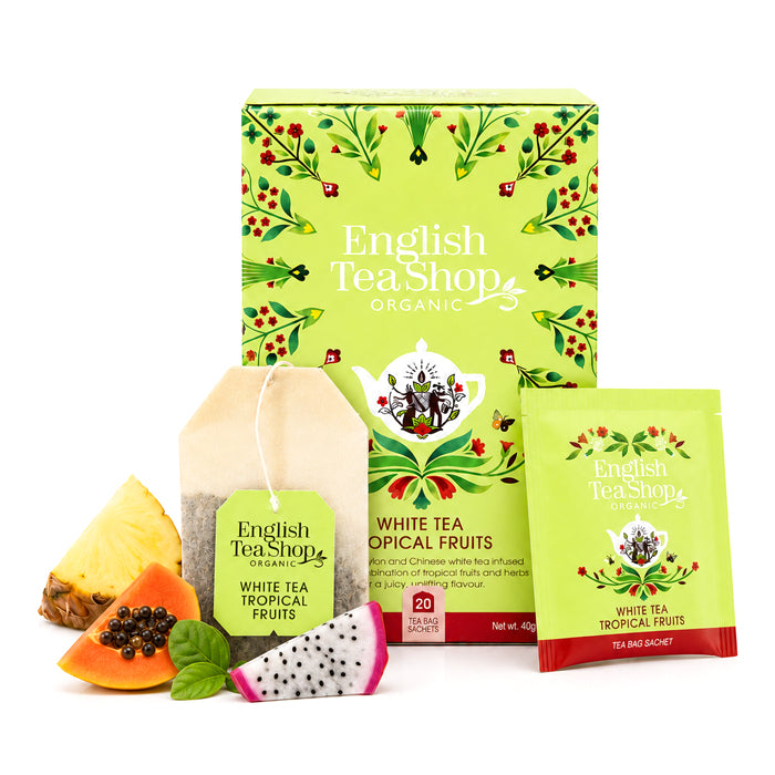 Organic white tea with tropical fruits