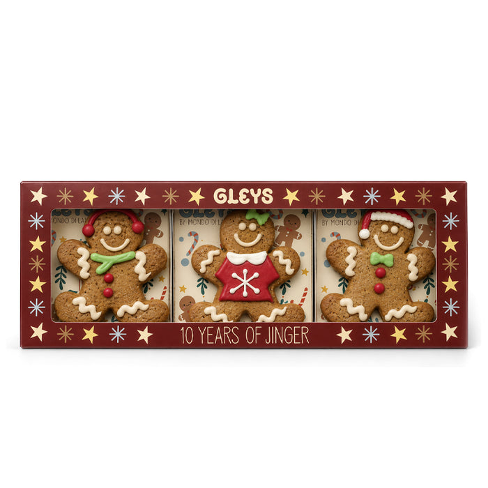 Tris di Jingerbreads decorati 180g