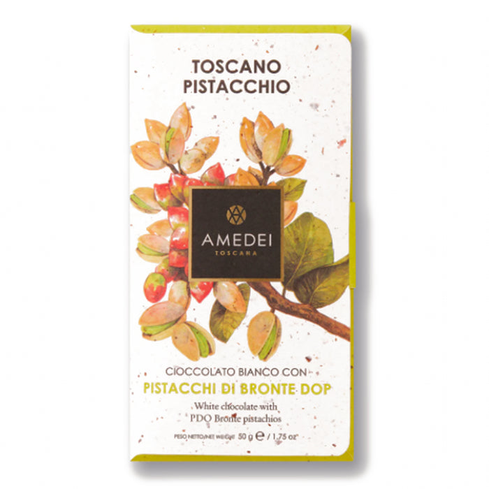 Tavoletta cioccolato Bianco Toscano Pistacchio 50g