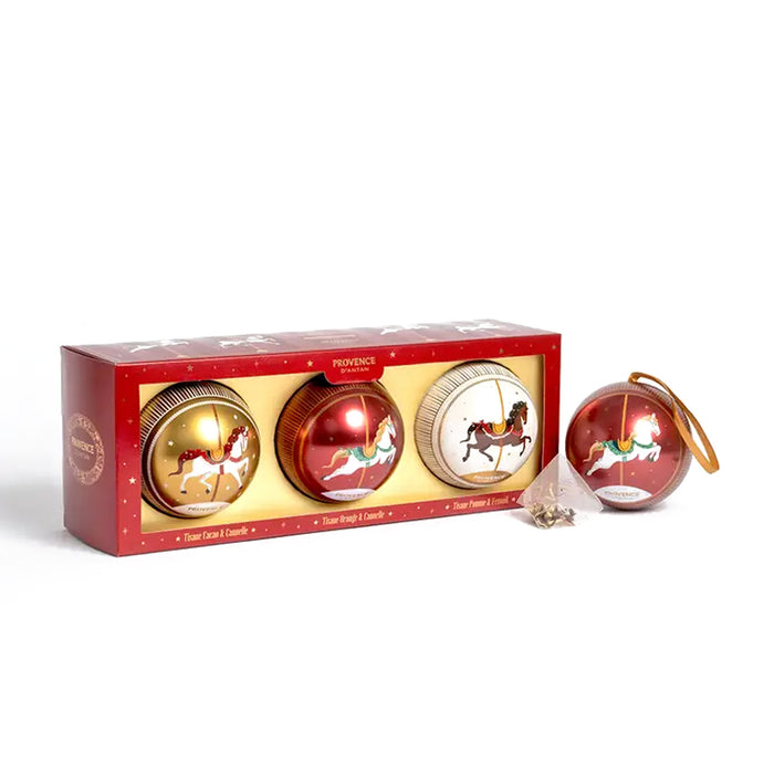 Set 3 Palline di Natale con tisane BIO 24 filtri