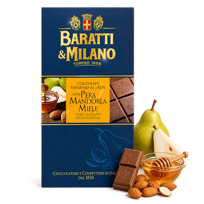 Tavoletta Latte con Pera, Mandorle e Miele 75g