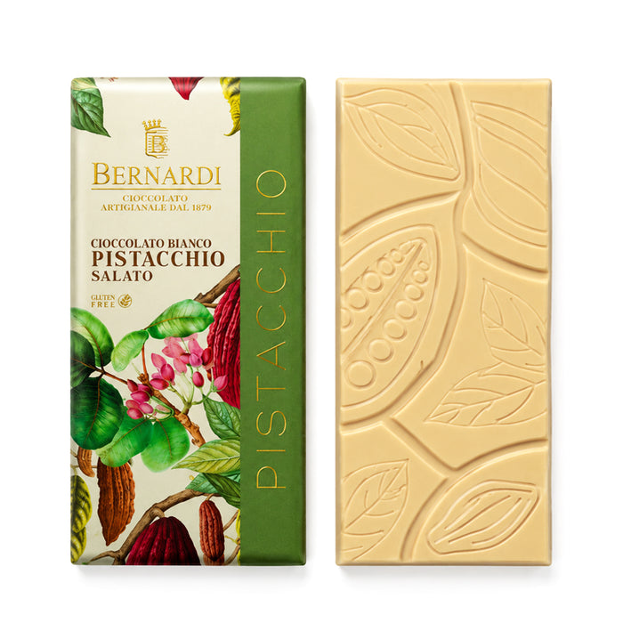 Tavoletta di cioccolato bianco al pistacchio 60g