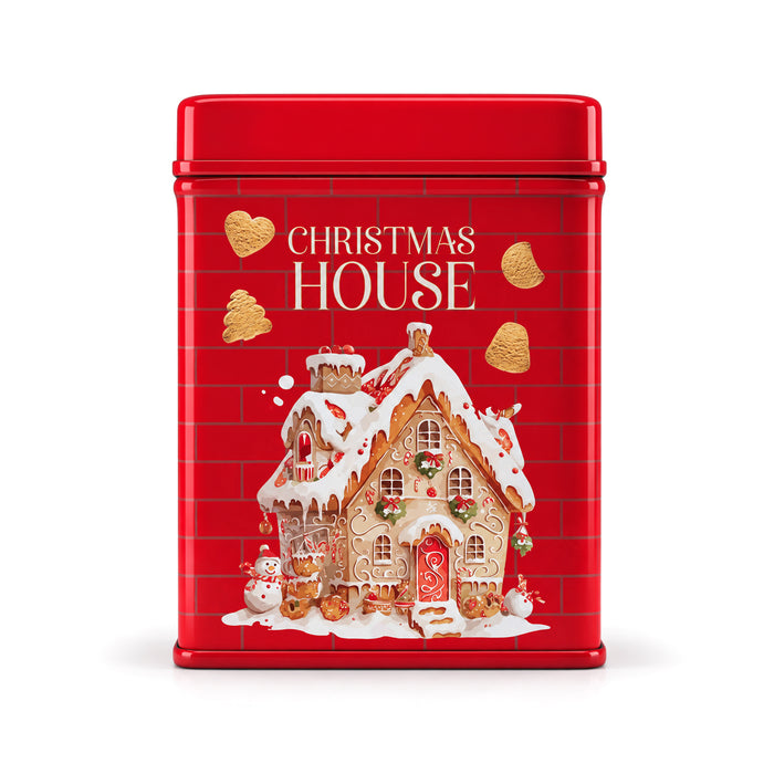 Scatola "Christmas House" con biscotti 250g
