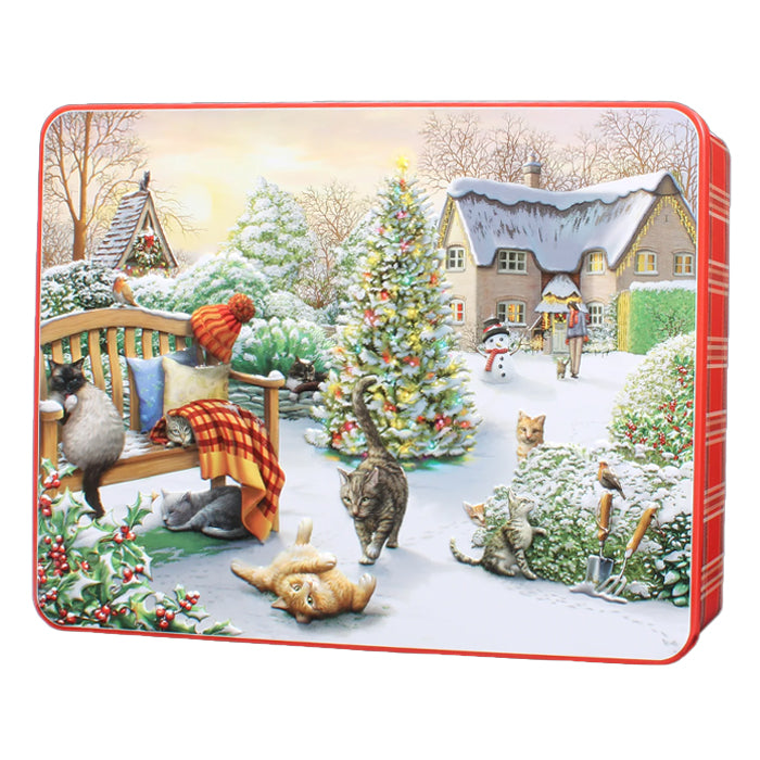 Scatola "Christmas Cat Garden" con Biscotti inglesi 300g