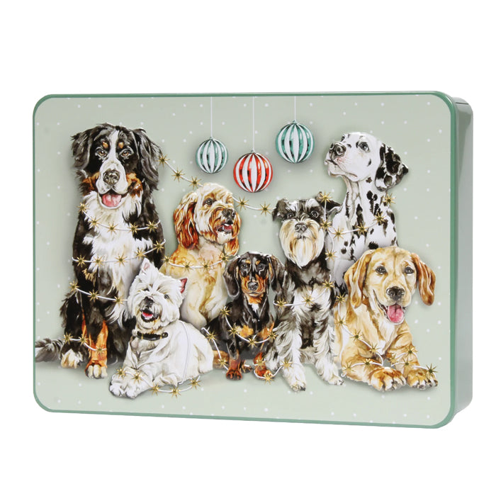Scatola "Christmas Dog Baubles" con Biscotti inglesi 300g