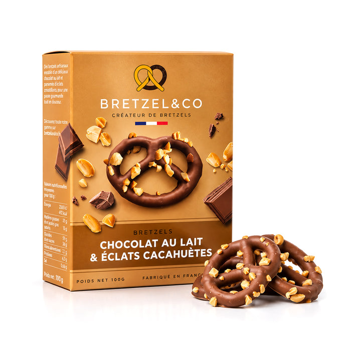Bretzel al Cioccolato al Latte e Arachidi 100g