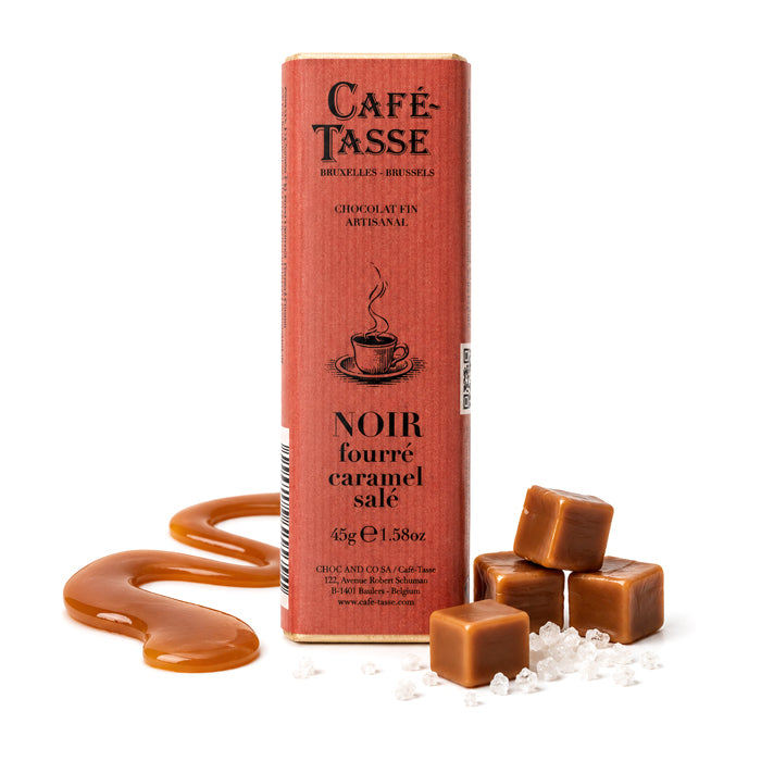 Barretta Fondente ripiena al Caramello salato 45g