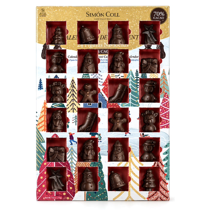 Advent Calendar 'Skating' with Dark Chocolates 216g