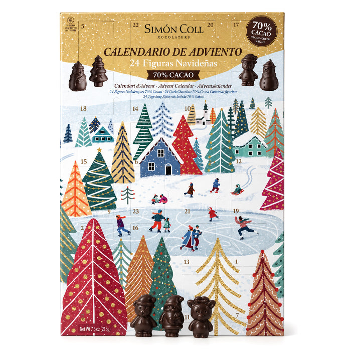 Advent Calendar 'Skating' with Dark Chocolates 216g