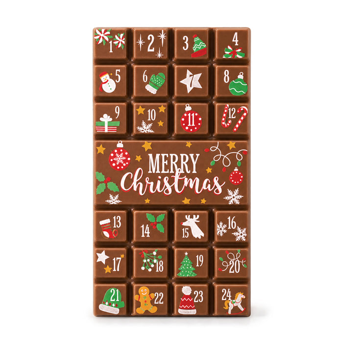 Calendario dell’Avvento Tavoletta di Cioccolato al Latte 70g