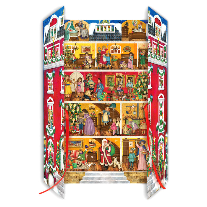 'Snowy House' Advent Calendar with Chocolates 75g