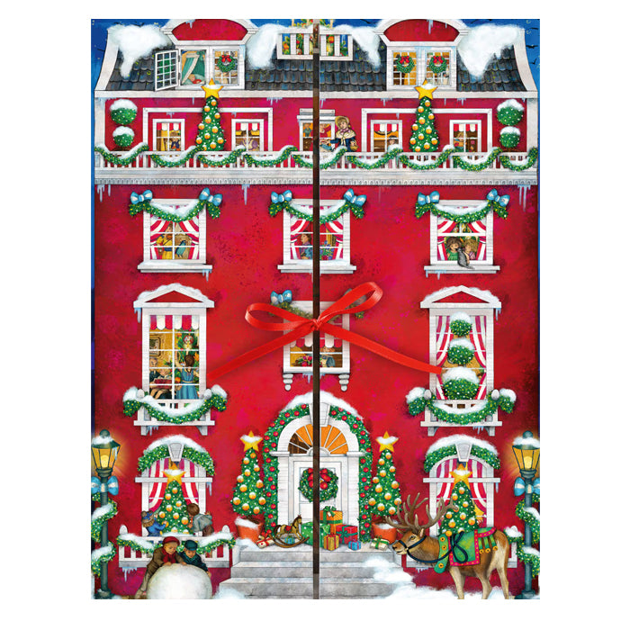 'Snowy House' Advent Calendar with Chocolates 75g